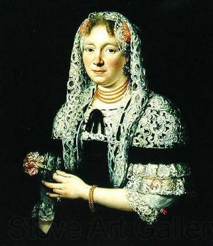 Andreas Stech Portrait of a Patrician Lady from Gdansk. Germany oil painting art